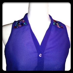 Rue 21 sleeveless button up blouse